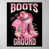 Rosa Stiefel auf Da Ground Western Cowgirl Hut und Poster (Vorne)