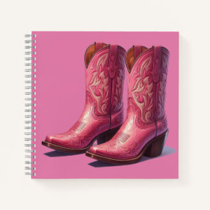 Rosa Stiefel Notebook! Notizblock