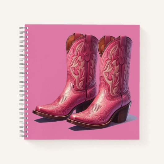 Rosa Stiefel Notebook! Notizblock (Vorderseite)