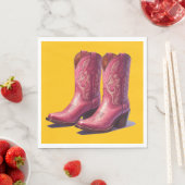 Rosa Stiefel Servietten! Serviette (Beispiel)