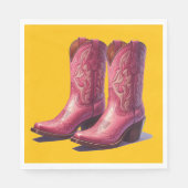 Rosa Stiefel Servietten! Serviette (Vorderseite)