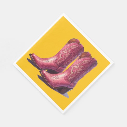 Rosa Stiefel Servietten! Serviette (Ecke)