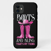Rosa Stiefel und Bling das ist mein Ding