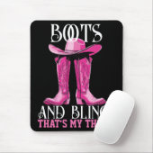 Rosa Stiefel und Bling das ist mein Ding Mousepad (Mit Mouse)