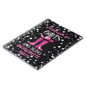 Rosa Stiefel und Bling-Junggeselinnen-Abschied Notizblock (Linke Seite)