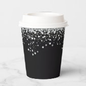 Rosa Stiefel und Bling-Junggeselinnen-Abschied Pappbecher (Rückseite)