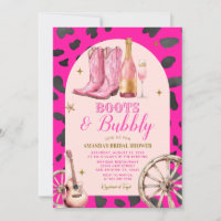 Rosa Stiefel und Bubbly Western Brautparty