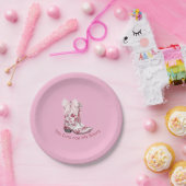 Rosa Stiefel und Teller (Party)