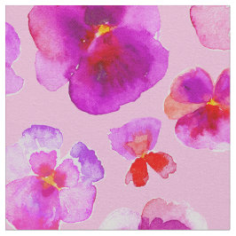 Rosa Stiefmütterchen Aquarell Blume Stoff