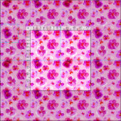 Rosa Stiefmütterchen Aquarell Blume Stoff (Kachel)