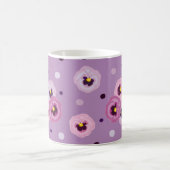 Rosa Stiefmütterchen, nahtloses Muster Kaffeetasse (Mittel)