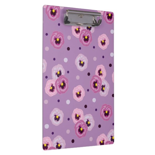 Rosa Stiefmütterchen, nahtloses Muster Klemmbrett (Rechts)