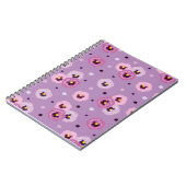 Rosa Stiefmütterchen, nahtloses Muster Notizblock (Linke Seite)