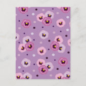 Rosa Stiefmütterchen, nahtloses Muster Postkarte (Vorderseite)