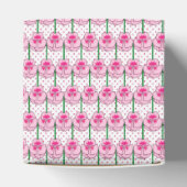 Rosa Stiefmütterchen - Retro-Tapete Geschenkschachtel (Oben)
