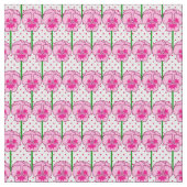 Rosa Stiefmütterchen - Retro-Tapete Stoff (Nahaufnahme)