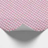 Rosa Stiefmütterchen - Retro-Tapetenmuster Geschenkpapier (Ecke)