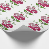 Rosa Stift Rose I Liebe Sie Geschenkpapier (Ecke)