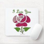 Rosa Stift Rose I Liebe Sie Mousepad (Mit Mouse)
