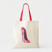 Rosa Stilett-Absatz-Schuh-Kunst-Tasche Tragetasche (Vorne)