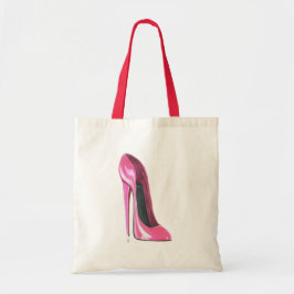 Rosa Stilett-Absatz-Schuh-Kunst-Tasche Tragetasche