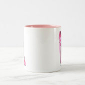 Rosa Stilett-Schuh-Kunst Zweifarbige Tasse (Mittel)
