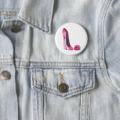 Rosa Stilett-Schuh und rosa Rosen-Kunst Button (Beispiel)