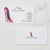 Rosa Stilett-Schuh-Visitenkarte Visitenkarte (Vorne/Hinten)