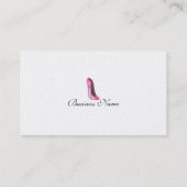 Rosa Stilett-Schuh-Visitenkarte Visitenkarte (Rückseite)