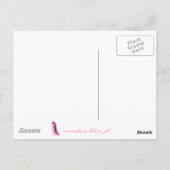 Rosa Stiletto-Schuh Postkarte (Rückseite)