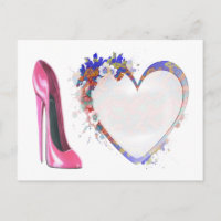 Rosa Stiletto Schuhe und Herzgeschenke