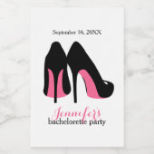 Rosa Stilettos Girls Night Out Junggeselinnen-Absc Weinetikett (Einzelnes Label)