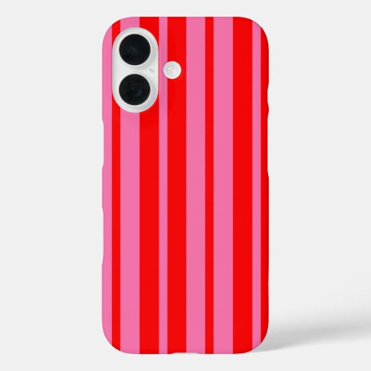 Rosa Stilvolle Streifenmuster Design Case-Mate iPhone Hülle (Rückseite)