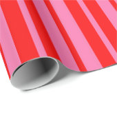 Rosa Stilvolle Streifenmuster Design Geschenkpapier (Rolleneckpunkt)