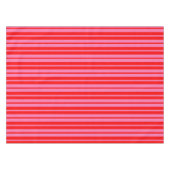 Rosa Stilvolle Streifenmuster Design Tischdecke (Vorderseite (Horizontal))