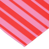 Rosa Stilvolle Streifenmuster Design Tischdecke (Schrägansicht)