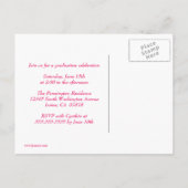 Rosa stilvolle trendige Abschluss-Ankündigung Ankündigungspostkarte (Rückseite)