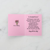 Rosa Stilvoller Afroamerikanischer Muttertag Karte (Innenseite)