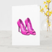 Rosa Stöckelschuhe im 64-Bit-Pixel-Art-Stil Karte (Gelbe Blume)