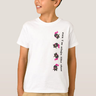 Rosa stolperndes Ninja T-Shirt