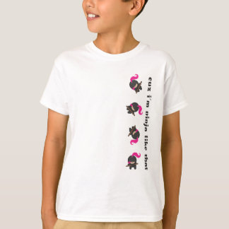 Rosa stolperndes Ninja T-Shirt