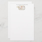 Rosa stolze Armee-Ehefrau Briefpapier (Vorne/Hinten)