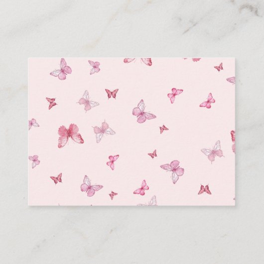 Rosa Stork Diaper Raffel Begleitkarte (Rückseite)