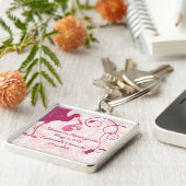 Rosa Stork Es ist ein Schlüsselanhänger für die An (Seite)