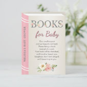 Rosa Storybook Babydusche Sprinkle Bibliothek Buch Begleitkarte (Stehend Vorderseite)