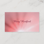 Rosa Strahl des Lichtes Visitenkarte (Rückseite)