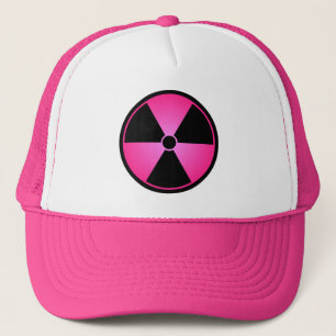 Rosa Strahlungs-Symbol-Kappe Truckerkappe