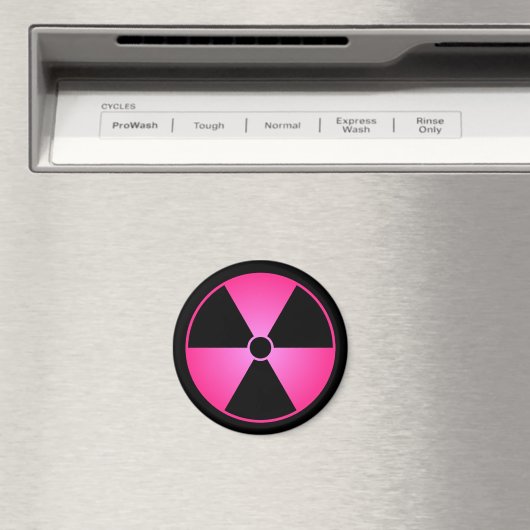 Rosa Strahlungs-Symbol Magnet (In Situ (Geschirrspüler))