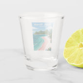 Rosa Strand Indonesien Schnapsglas (Rückseite)