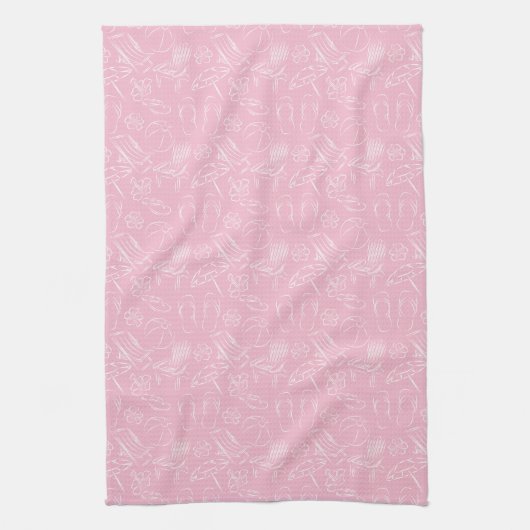 Rosa Strand-Muster Handtuch (Vertikal)